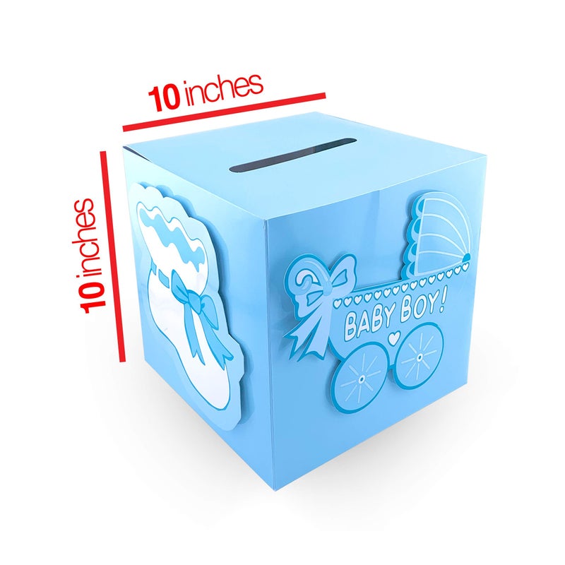 Adorox صندوق بطاقات أمنيات حفل استقبال المولود 3D من أدوركس (ولد) - Image 5